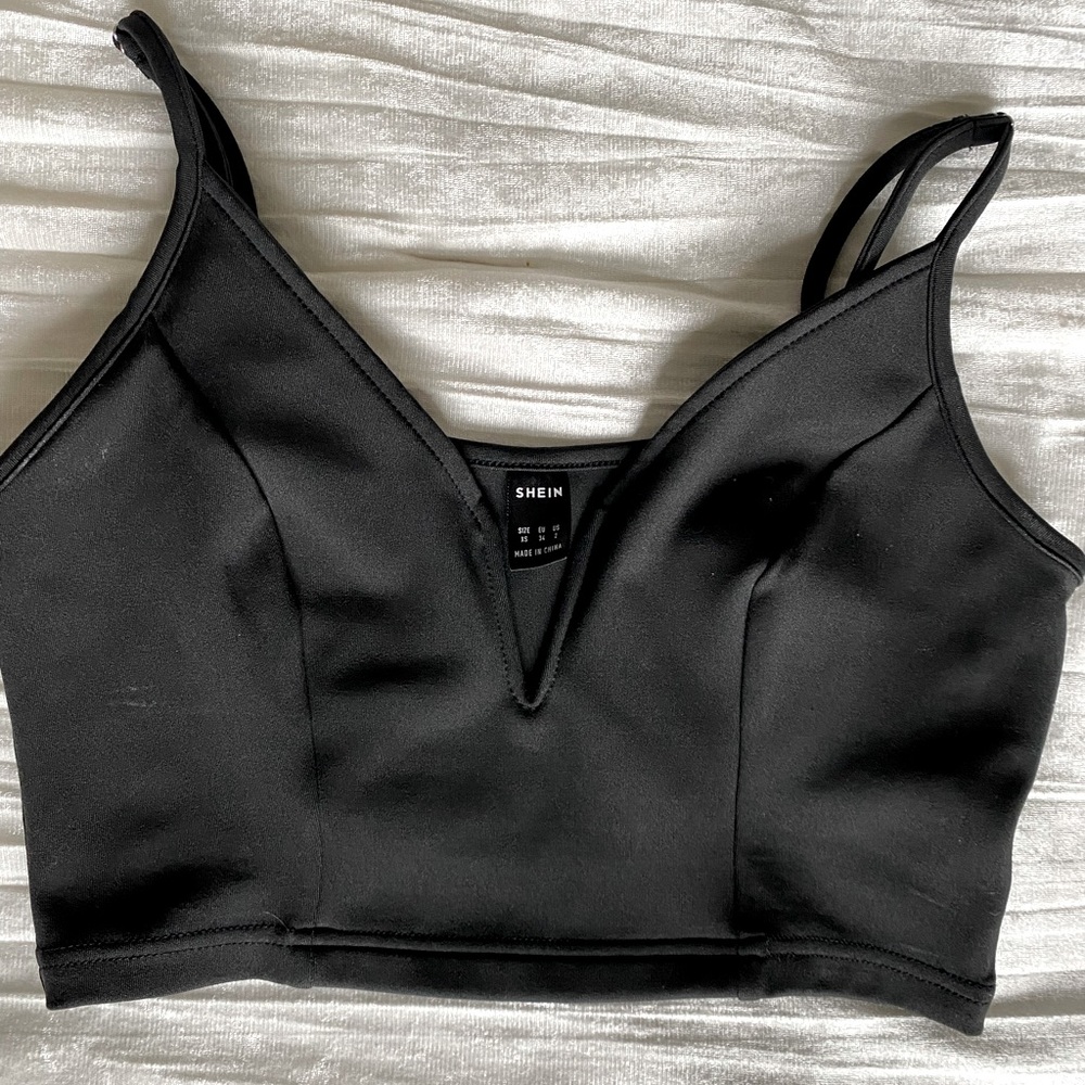 Deep V Crop Top